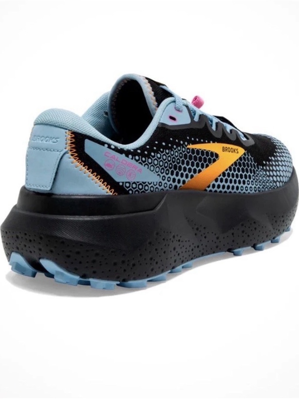 Brooks Caldera 6 Women's Size 9.5 Trail Running Shoes Black Blissful Blue EUC - Picture 3 of 9